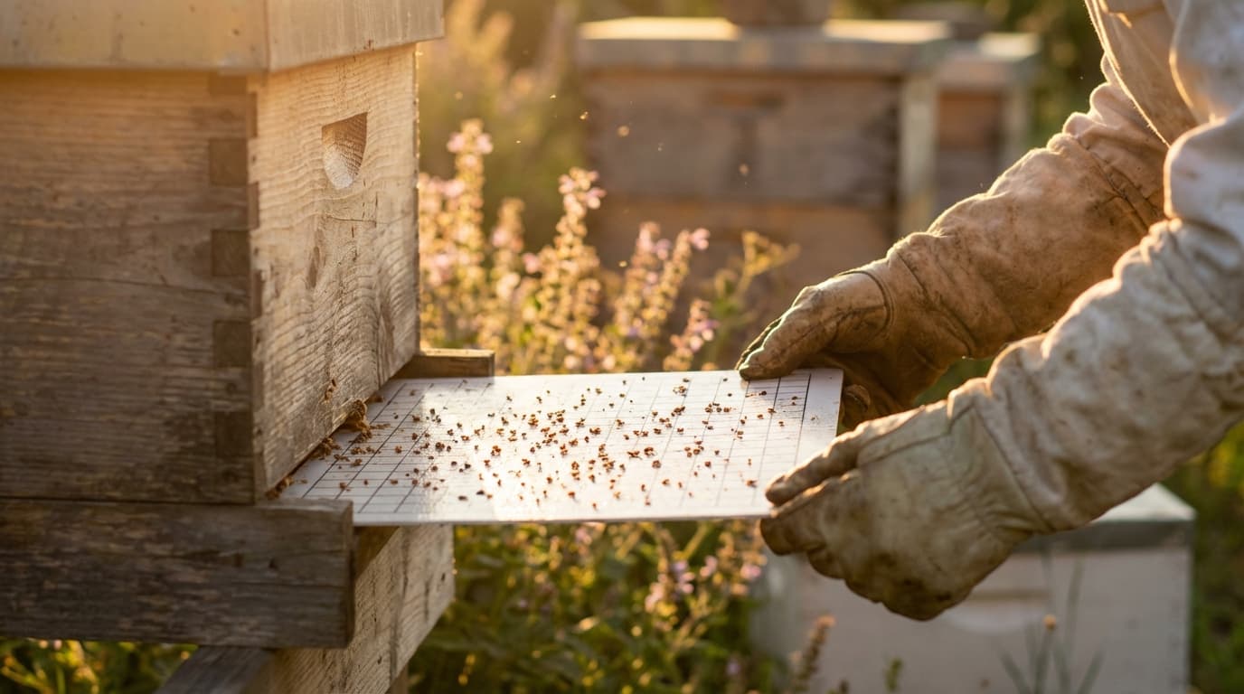 Varroakontrolle mit Bodeneinlage