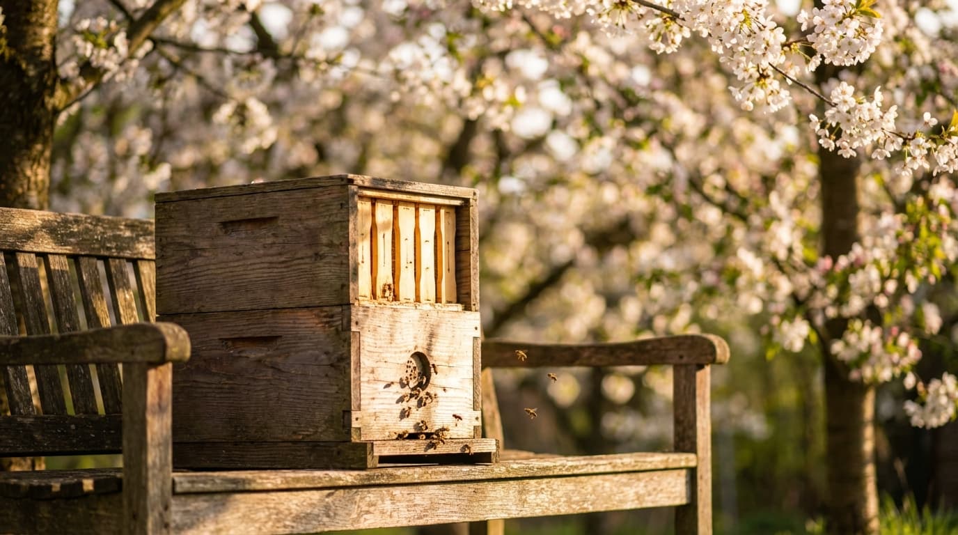 Ablegerkasten mit Bienenvolk