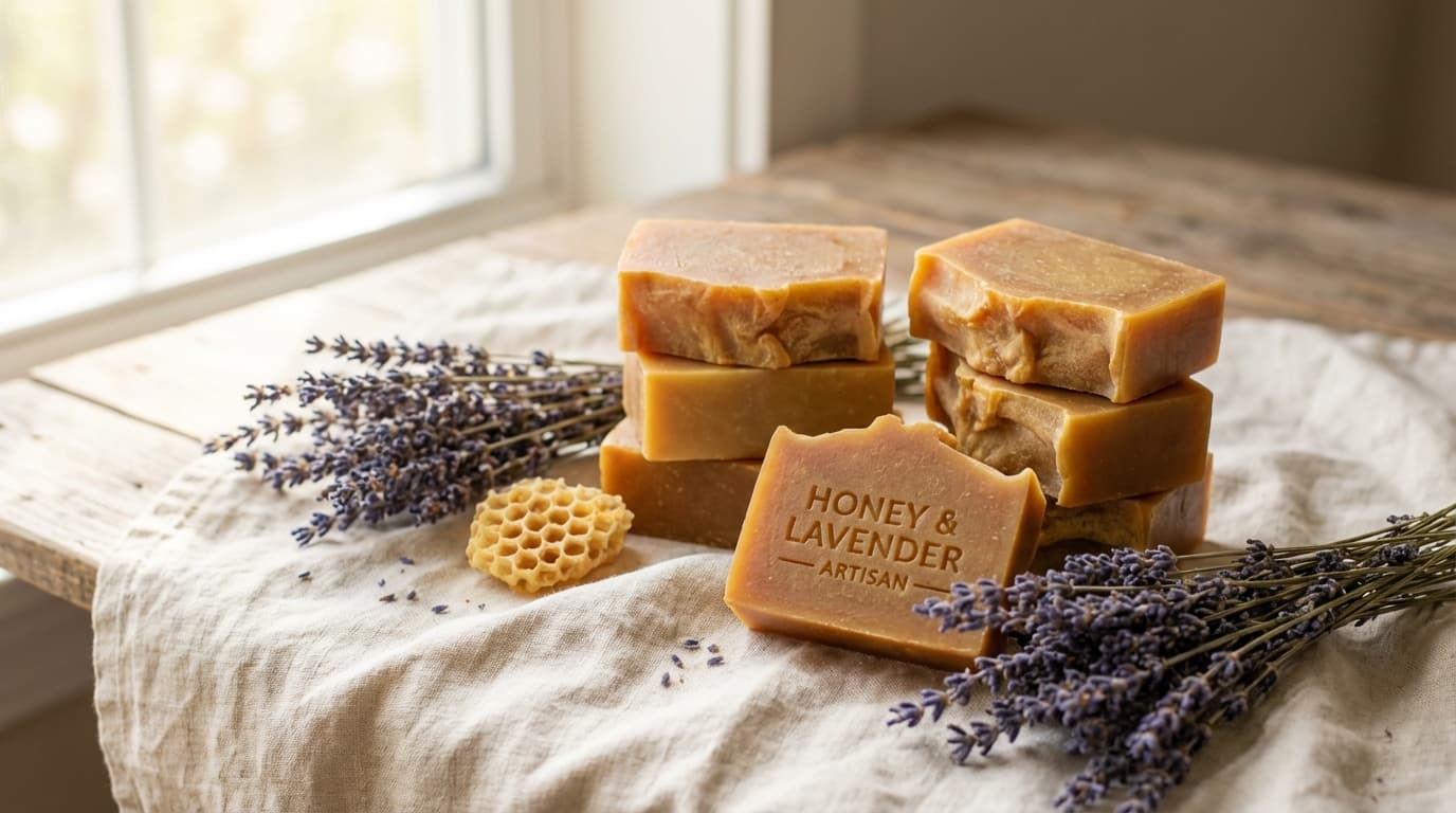 Goldener Bienenwachsblock