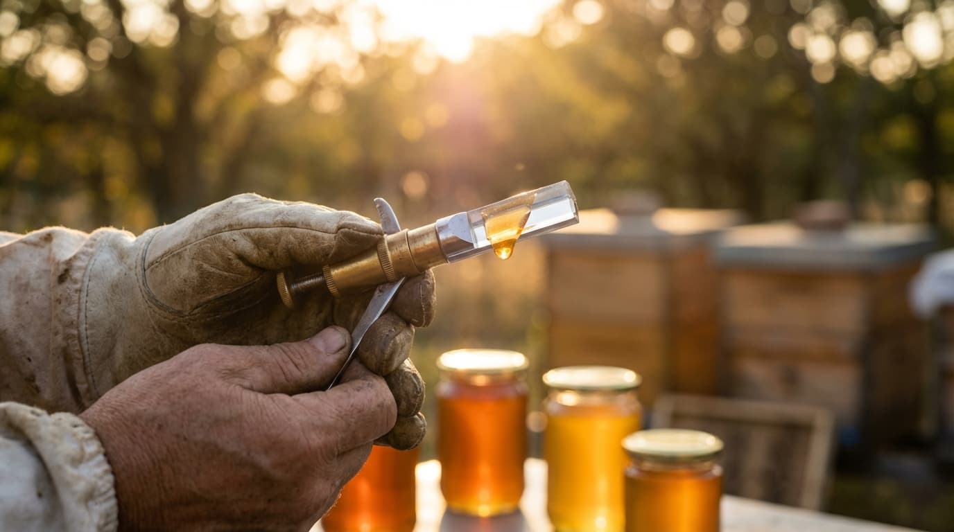 Refraktometer zur Honigqualitaetspruefung