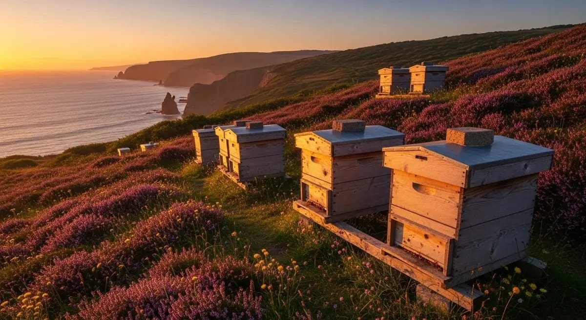 Modern apiary with different hive systems