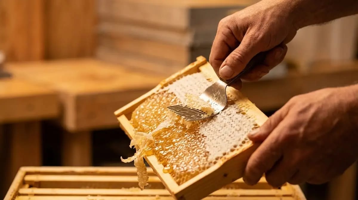 Uncapping a honeycomb