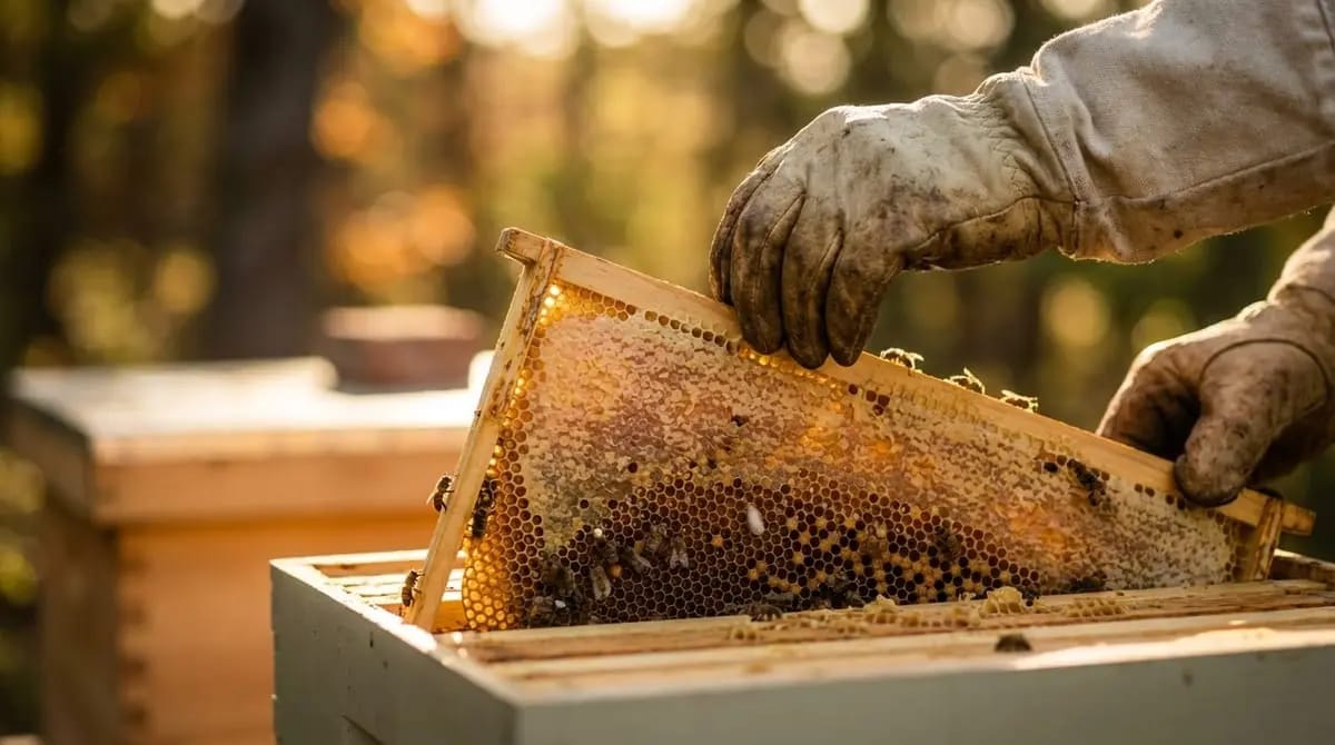 Brood frame during performance testing