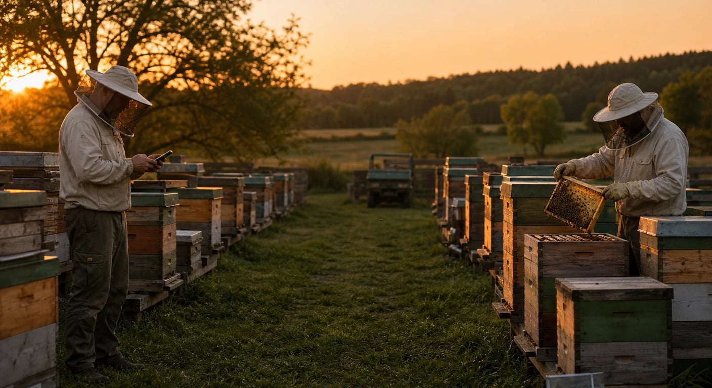 Professional large-scale apiary operation