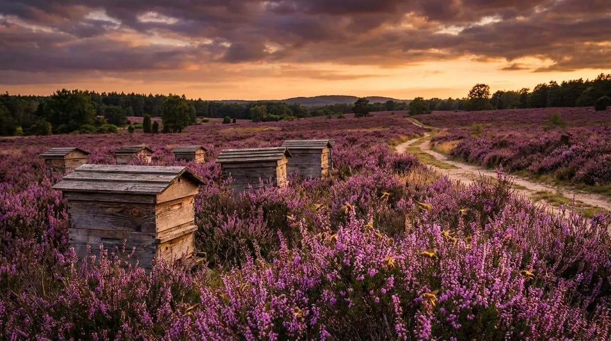 Blooming heathland