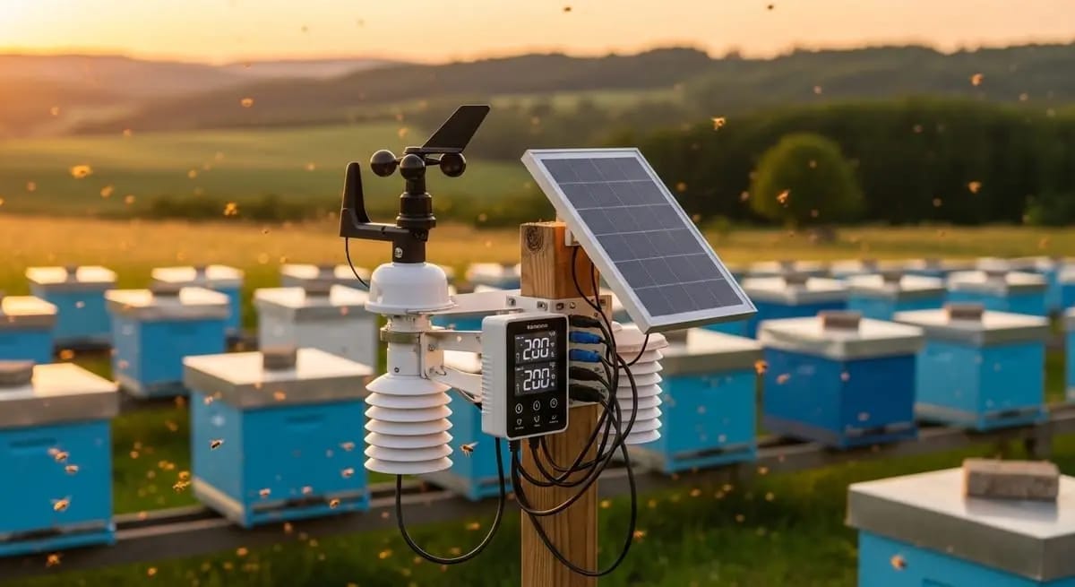 IoT-Station mit Solar am Bienenstand